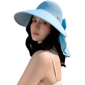 Women's Sun Hat UV Protection Wide Brim Beach Hat Foldable Summer Sun Shade Hat Sun Hat for Women in Kuwait