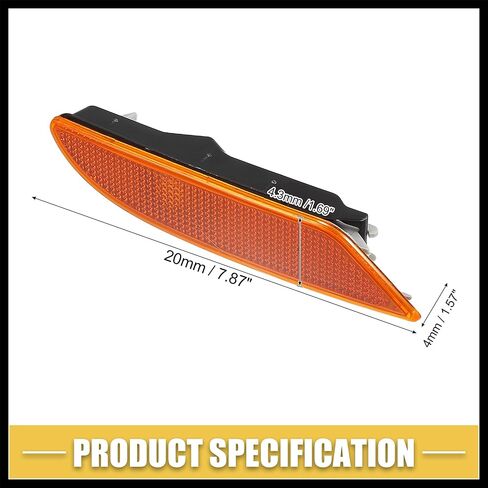 Front LED Bumper Side Marker Light 2218200121 for Mercedes-Benz W221 S550 2007-2008 PC ABS Orange Durable Material in Saudi Arabia