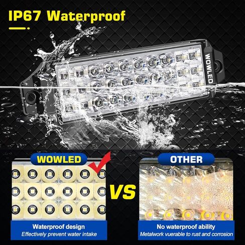 2 Pack Flush Mount LED Pod Lights, 7.5 Inch 40W Bumper Backup Reverse Spot Flood Combo Waterproof Off-Road Driving, LED Light Bar for SUV Truck ATV UTV Boat 12V 24V in Kuwait