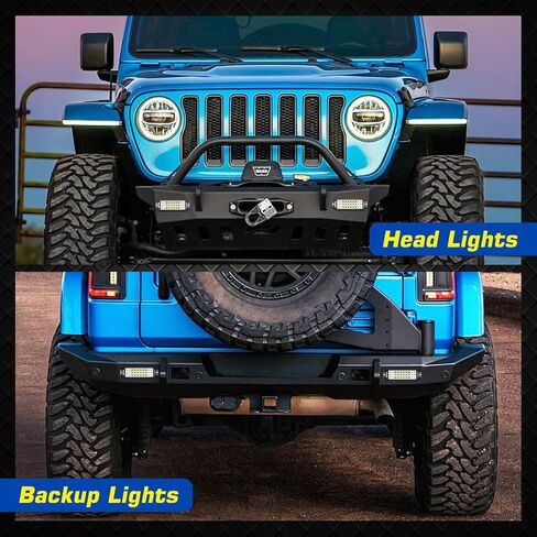 2 Pack Flush Mount LED Pod Lights, 7.5 Inch 40W Bumper Backup Reverse Spot Flood Combo Waterproof Off-Road Driving, LED Light Bar for SUV Truck ATV UTV Boat 12V 24V in Kuwait