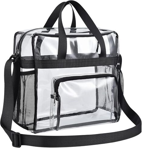 Clear Tote Bag Stadium Approved Day Clear Satchel Bag with Shoulder Strap for Concert Work and Sports in Saudi Arabia