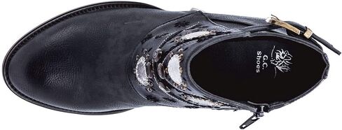 Gc Shoes Austin Western Ankle Boots - Zip-Up Metal Studded Stacked Heel Boot in Saudi Arabia