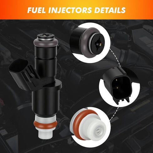 2012-2014 Fuel Injector Compatible for Honda CR-V 2012-2014 Crosstour 2012-2013, 2.4L L4, Replace 16450R5AA01 FJ1205 84212396 in Kuwait