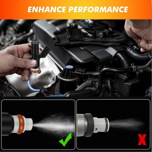 2012-2014 Fuel Injector Compatible for Honda CR-V 2012-2014 Crosstour 2012-2013, 2.4L L4, Replace 16450R5AA01 FJ1205 84212396 in Kuwait