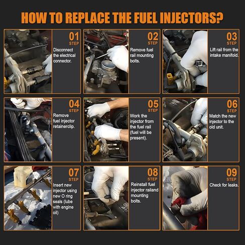 2012-2014 Fuel Injector Compatible for Honda CR-V 2012-2014 Crosstour 2012-2013, 2.4L L4, Replace 16450R5AA01 FJ1205 84212396 in Kuwait