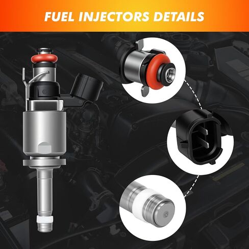2013-2021 Fuel Injector Compatible for Honda Accord 2013-2017 CR-V 2015-2019, for Acura TLX 2015-2020 ILX 2016-2021, 2.4L, Replace 164505LAA01 16010-5LA-305 16450-5LA-A01 in Kuwait