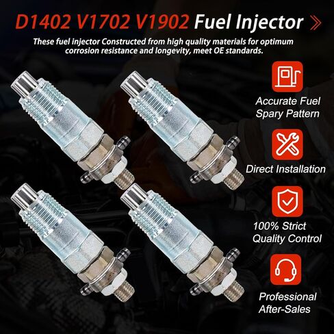 4pcs D1402 V1702 V1902 Fuel Injector 3974254 for Bobcat 220 313 443 453 543 553 743 643 645 231 225 331 1600 Skid Steer Loader in Saudi Arabia