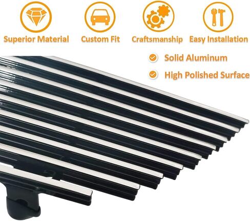 مجموعة إدراج الشبكة الأمامية المتوافقة مع موستانج 1999-2004 (ليس للكوبرا) مجموعة الشبكة الرئيسية العلوية + السفلية (الكروم) in Kuwait