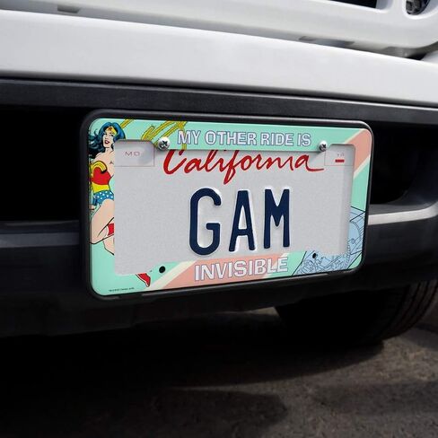 الرسومات والمزيد Wonder Woman My Other Ride هو إطار غير مرئي للوحة الترخيص in Saudi Arabia
