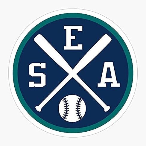 مجموعة من ملصقين مقاس 3 بوصات - ملصق بيسبول Mariner Seattle Fan Mariners - ملصق مقطوع بالقالب، فينيل عالي الجودة عالي الدقة in Saudi Arabia