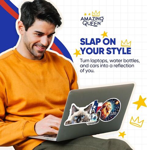 ملصقات قطة سيامية - قطة خاطفة - قطة لطيفة - عبوتان - تصميم بعرض 5 بوصات - تلتصق بأجهزة الكمبيوتر المحمولة والأكواب والمزيد - صُنعت في الولايات المتحدة الأمريكية - AQS7682 in Kuwait