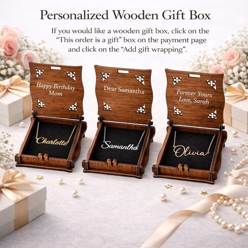 Custom Name Necklace | 925 Sterling Silver Name Necklace for Women | Name Plate Necklaces | Custom gifts in Saudi Arabia