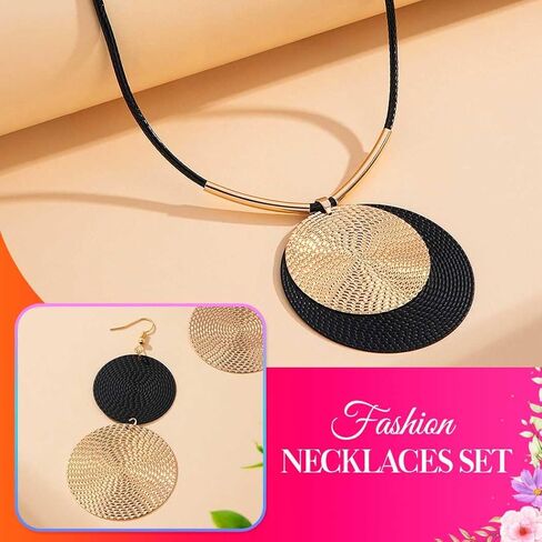 CLOACE Gold Pendant Necklaces Set Long Fashion Necklaces Sets Prom Jewelry Accessories for Women in Kuwait