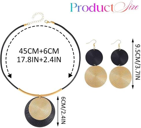 CLOACE Gold Pendant Necklaces Set Long Fashion Necklaces Sets Prom Jewelry Accessories for Women in Kuwait