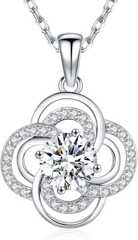 Moissanite Pendant Necklace for Women 925 Sterling Silver 1 Carat Moissanite Necklace Anniversary Wedding Valentines Gifts for Women Her Girlfriend Mom Wife in Saudi Arabia