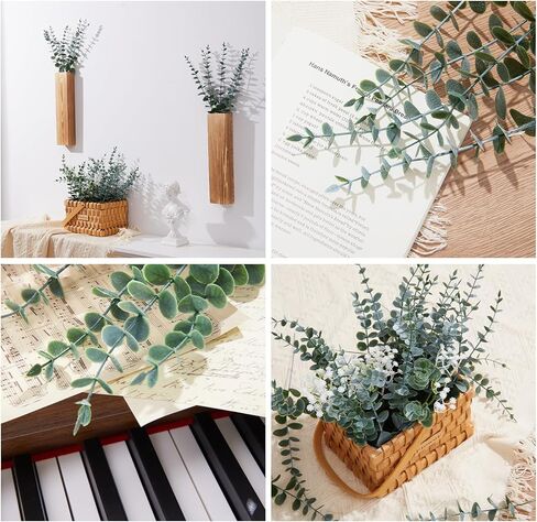40pcs Eucalyptus Stems Artificial Eucalyptus Leaves Stems,Fake Plants Real Touch Fake Flowers for Home Office Flowers Bouquet Centerpiece Wedding Decoration Spring Easter Farmhouse Home Decoration in Saudi Arabia
