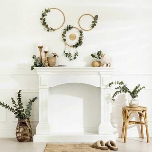 40pcs Eucalyptus Stems Artificial Eucalyptus Leaves Stems,Fake Plants Real Touch Fake Flowers for Home Office Flowers Bouquet Centerpiece Wedding Decoration Spring Easter Farmhouse Home Decoration in Saudi Arabia