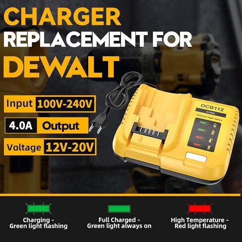 2-Pack 8000mAh Replacement for Dewalt 20V Max Battery Replace for Dewalt Battery 20V DCB200 DCB201 DCB206 DCB207 Compatible with DeWalt 20V Cordless Power Tools DCD/DCF/DCG/DCS Series in Kuwait