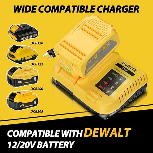 2-Pack 8000mAh Replacement for Dewalt 20V Max Battery Replace for Dewalt Battery 20V DCB200 DCB201 DCB206 DCB207 Compatible with DeWalt 20V Cordless Power Tools DCD/DCF/DCG/DCS Series in Kuwait