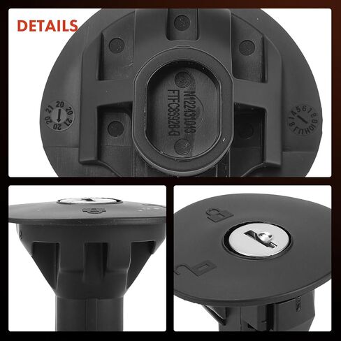 A-Premium Gas Cap Fuel Cap 8U5Z-9C268-B Compatible with Ford F150 F-150 Explorer Escape Expedition Focus Fusion Edge Mustang Taurus & Chrysler 300 & Lincoln MKZ MKX MKS MKT & Mazda Tribute & Dodge in Saudi Arabia