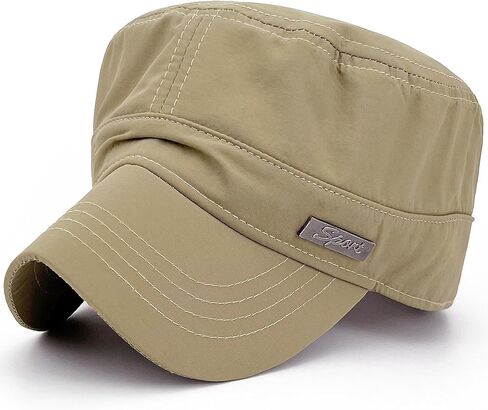 REDSHARKS Water Resistant Cadet Caps for Women Army Military Hats for Men Quick Dry Flat Top Dad Cap in Kuwait
