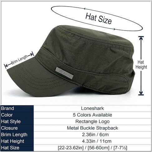 REDSHARKS Water Resistant Cadet Caps for Women Army Military Hats for Men Quick Dry Flat Top Dad Cap in Saudi Arabia
