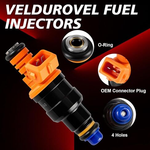Fuel Injectors 0280150943 4Holes Fits for:Ford F150 1997-2002 5.4L 1997-2003 4.6L 1990-1996 5.0L 1997-2002 Expedition F250 5.4L V8 for:Mustang for:Lincoln Town Car Set of 8 in Kuwait