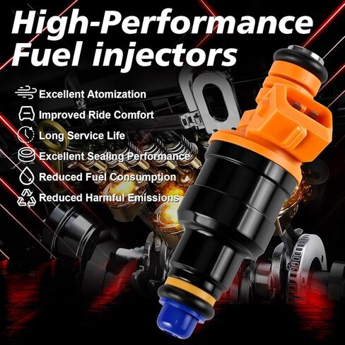 Fuel Injectors 0280150943 4Holes Fits for:Ford F150 1997-2002 5.4L 1997-2003 4.6L 1990-1996 5.0L 1997-2002 Expedition F250 5.4L V8 for:Mustang for:Lincoln Town Car Set of 8 in Kuwait