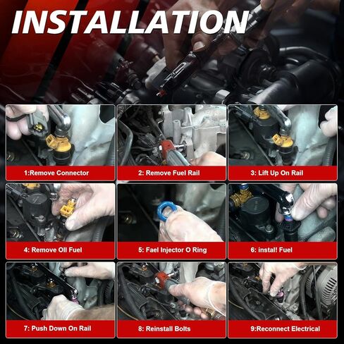 Fuel Injectors 0280150943 4Holes Fits for:Ford F150 1997-2002 5.4L 1997-2003 4.6L 1990-1996 5.0L 1997-2002 Expedition F250 5.4L V8 for:Mustang for:Lincoln Town Car Set of 8 in Kuwait