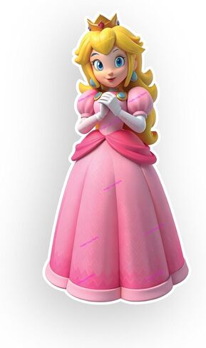 ملصقات الأميرة للأطفال المراهقين دمية أنيمي ملصق لاصق مقاوم للماء من الفينيل لنافذة السيارة وزجاجة المياه بهلوان الغرور ولوح التزلج والكمبيوتر المحمول والأمتعة والثلاجة اللون الخوخ الوردي مقاس 6.6 بوصة طول × 3 بوصة عرض in Kuwait