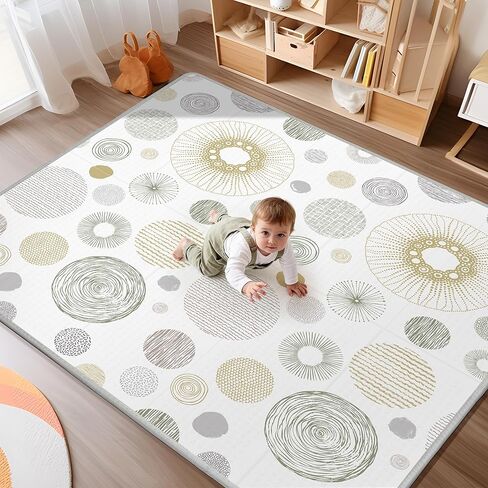 Baby Play Mat,79x71 Foldable Play Mat for Baby,Extra Large Tummy Time and Crawling Mat,Waterproof,Anti-Slip Baby Crawling Mat,Foam Play Mat for Baby,Folding Play Mats for Babies and Toddlers,Rainbow in Saudi Arabia
