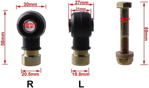 1 pair of steering lever ball head kit for Polaris RZR 800 EFI 2008 2008 2009 2011 2011 2011 2011 2012 2013 2014 distintivo in Saudi Arabia