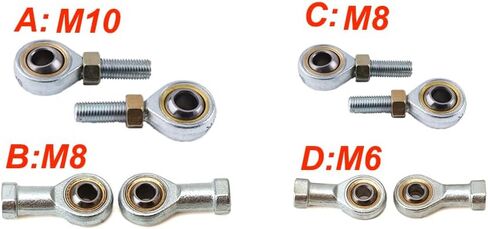 1 Pair 6/8/10mm Left&Right Hand Thread Steering Tie Rod Ends kit Ball Joint Fit For 49cc 50cc motorcycle distintivo(A M10) in Saudi Arabia