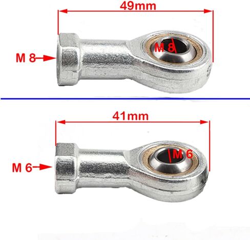 1 Pair 6/8/10mm Left&Right Hand Thread Steering Tie Rod Ends kit Ball Joint Fit For 49cc 50cc motorcycle distintivo(A M10) in Saudi Arabia