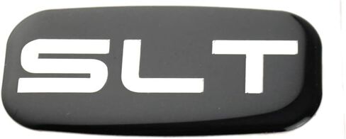 2X SLT Cab Emblems 3D Sticker Nameplate Letter Logo Roof Pillar Replacement for 02-07 Yukon Suburban Sierra 03 06 (Chrome/Black) in Kuwait