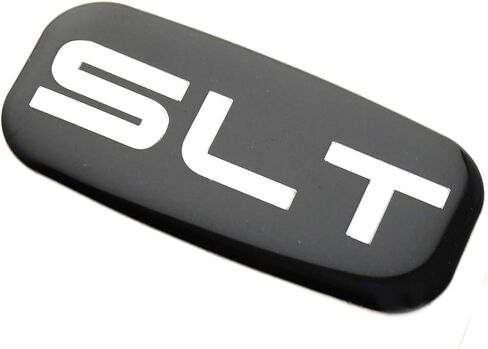 2X SLT Cab Emblems 3D Sticker Nameplate Letter Logo Roof Pillar Replacement for 02-07 Yukon Suburban Sierra 03 06 (Chrome/Black) in Kuwait