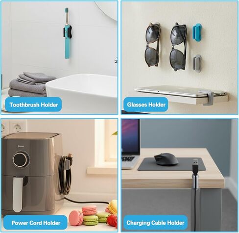 40 Packs Adhesive Pencil Holders for Desk Upgraded Pen Holder for Desk Silicone Flexible Adhesive Pen Marker Organizer Clipboard Classroom School Office Accessories Teacher Supplies in Kuwait