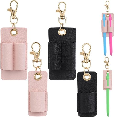 4 PCS Pen Holder for Lanyard Leather Pen Lanyard Keychain for Nurse Clerk Office School in Kuwait