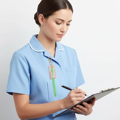 4 PCS Pen Holder for Lanyard Leather Pen Lanyard Keychain for Nurse Clerk Office School in Kuwait