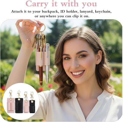 4 PCS Pen Holder for Lanyard Leather Pen Lanyard Keychain for Nurse Clerk Office School in Kuwait