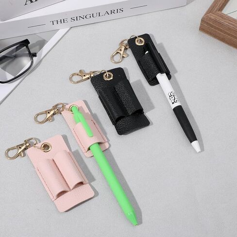 4 PCS Pen Holder for Lanyard Leather Pen Lanyard Keychain for Nurse Clerk Office School in Kuwait