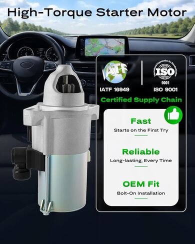New Starter Fit for Honda Engine Automatic CVT Only: Accord 2.4L L4 Gas(2013-2017), CR-V 2.4L L4 Gas(2015-2016), Civic 2.0L L4 Gas(2016-2021). Replace 31200-5A2-A52 SM-74009 in Saudi Arabia