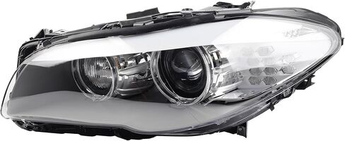 مصباح أمامي من نوع Dasbecan HID/Xenon w/AFS متوافق مع 2011-2013 BMW 5 Series 528i 535i 550i M5 غطاء جانب الركاب الأيمن من الكروم الشفاف يستبدل # 63117271908 in Saudi Arabia