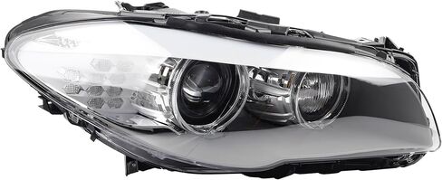 Dasbecan HID/Xenon w/AFS Type Headlight Compatible With 2011-2013 BMW 5 Series 528i 535i 550i M5 Right Passenger Side Housing Chrome Clear Headlight Assembly Replaces# 63117271908 in Saudi Arabia