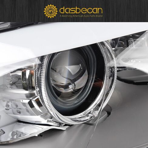 Dasbecan HID/Xenon w/AFS Type Headlight Compatible With 2011-2013 BMW 5 Series 528i 535i 550i M5 Right Passenger Side Housing Chrome Clear Headlight Assembly Replaces# 63117271908 in Saudi Arabia