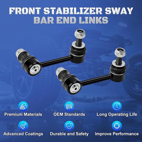Front Stabilizer Sway Bar End Links Compatible with 2004 2005 2006 2007 Chevy Trailblazer EXT SSR GMC Envoy XL XUV Buick Rainier Isuzu Ascender Saab 9-7x Replaces K80824 K80825, Set of 2 in Saudi Arabia
