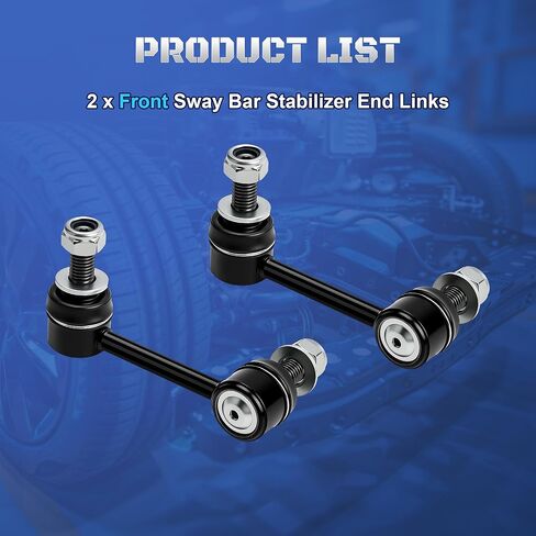 Front Stabilizer Sway Bar End Links Compatible with 2004 2005 2006 2007 Chevy Trailblazer EXT SSR GMC Envoy XL XUV Buick Rainier Isuzu Ascender Saab 9-7x Replaces K80824 K80825, Set of 2 in Saudi Arabia
