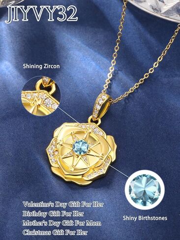 14K Gold Compass Necklace For Women I'd be lost without you Pendant Necklace Valentine‘s day Mother's day Gift For Women Wife Mom Her in Saudi Arabia
