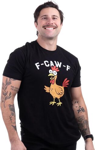 F Caw F Shirt - Funny Men's Novelty Shirts F-Caw-F Chicken Crow Eagle Rooster Fcawf Funny T-Shirt for Men or Women in Saudi Arabia