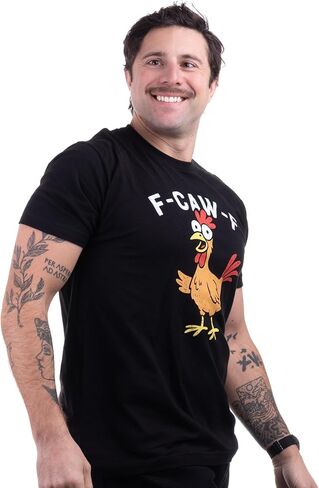 F Caw F Shirt - Funny Men's Novelty Shirts F-Caw-F Chicken Crow Eagle Rooster Fcawf Funny T-Shirt for Men or Women in Saudi Arabia